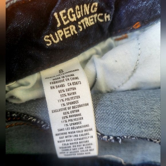 American Eagle Outfitters Jegging Super Stretch Womens Jeans Size 8 Blue Denim - Picture 9 of 9